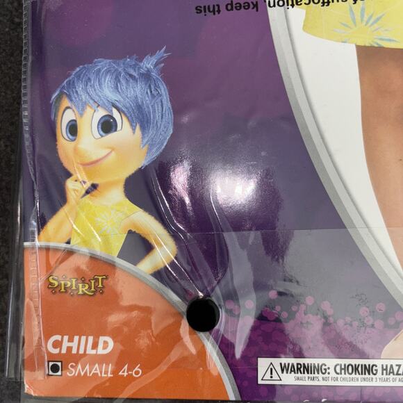 Disney Inside Out‎ 2 Joy Halloween Costume, Small Child Sz 4-6 - Picture 4 of 5